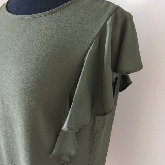 Tween, top ruffles in green S, made in Italy - Picture 5 of 5